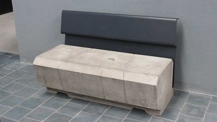 [BKT-BAN-005/ME/TIPO1/120X65/GRO] Steel Bench 005 (Dark gray, Type 1/120cm x 65cm)