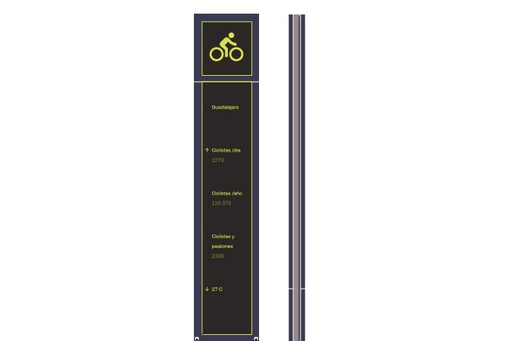 [[BKT/IOT/ECO-CLASS-CICL] Eco-DISPLAY Tótem contador clásico (Contador Ciclistas, sensor 1.5m)] Eco-Totem contador ciclistas y peatones (Ciclista 1.5m)