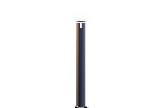 [BKT-BO-008/AHO/C-ILU/GRO] Bollard 008 (Drown, With lighting)