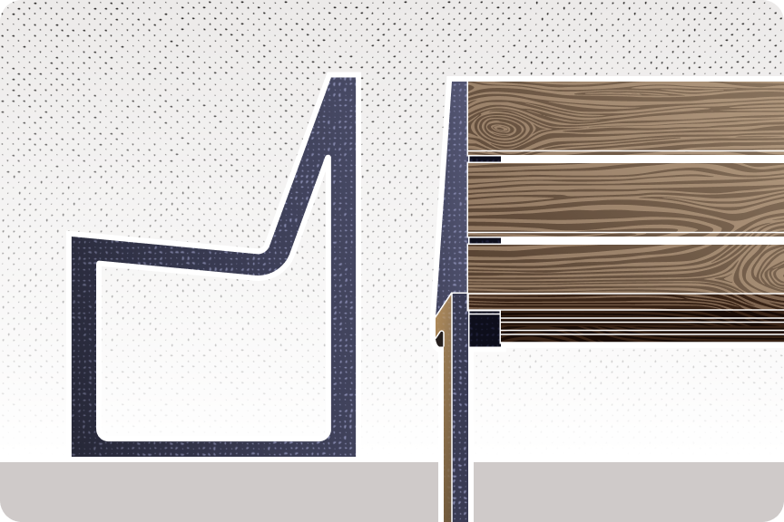 [BAN-001/MA/90/S-DB/GRO] Banca 001 Madera (90 cm, Gris oscuro, Aluminio, acero al carbón y Madera Tropical, Sin descansabrazos)