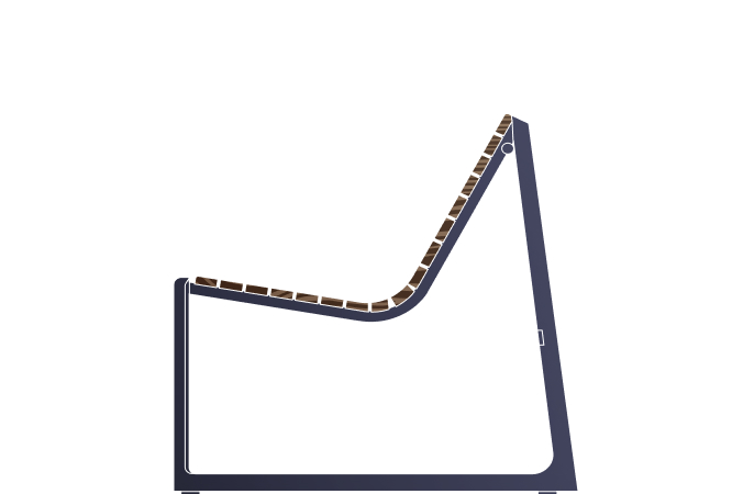 [BKT-BAN-008/MA/60/GRO] Silla 008 madera  (Dark gray, Cold Galvanized and Polyester Paint)