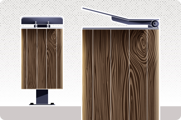 [BKT-BA-003/MA/C-T/S-R/GRO] Basurero 003 / Madera (nuevo)  (Gris oscuro, Con tapa, Sin rotulado, Galvanizado y pintura poliéster)